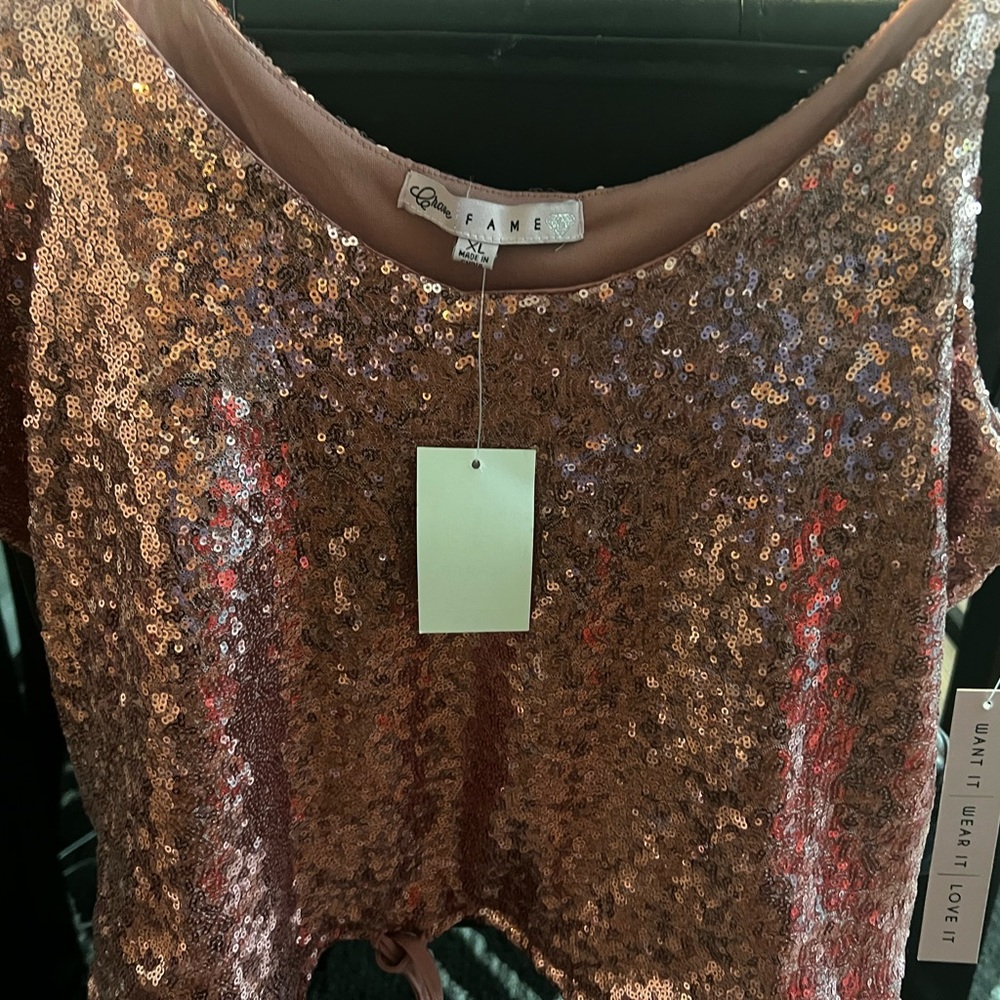 Pink Sequin top